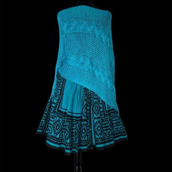 Vintage - 50"s Sequin Mexican Circle Skirt - Handmade/Hand Silk-Screened - Small - Picture 11 of 11